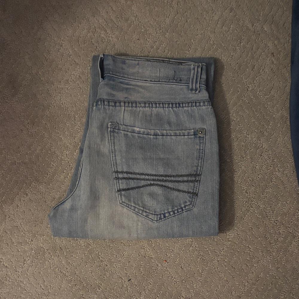 Express Light Blue Men's Straight Jeans